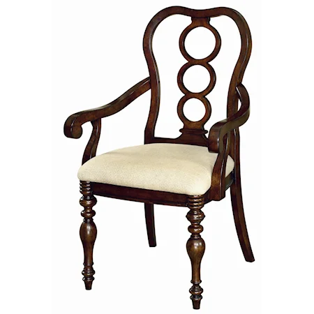 Napolean Arm Chair with Fabric Seat
